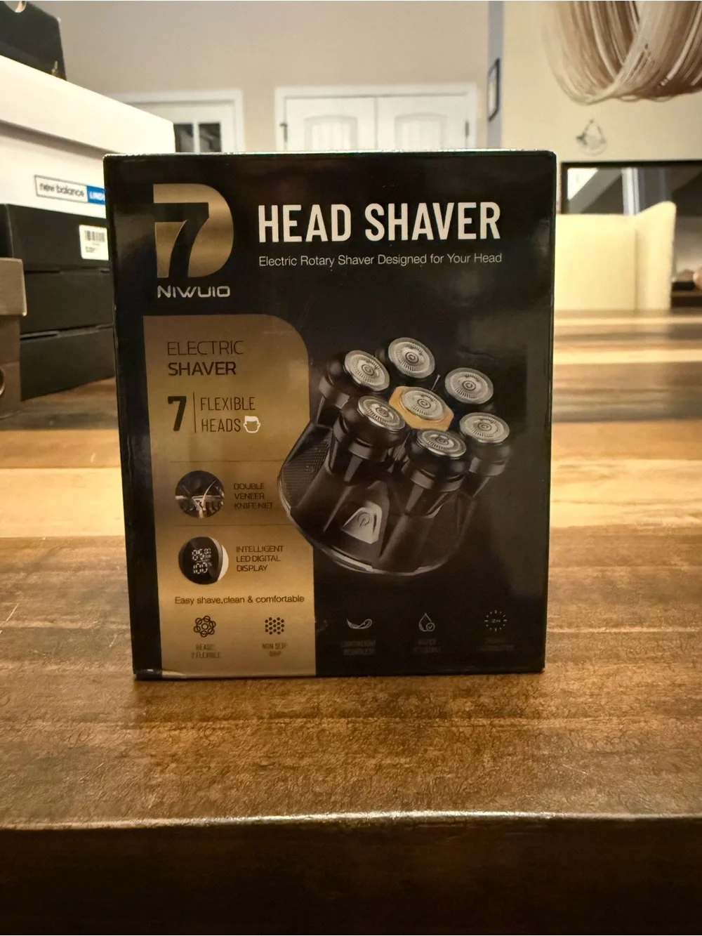 Head Shaver Electric Rotary 7-Head - Black